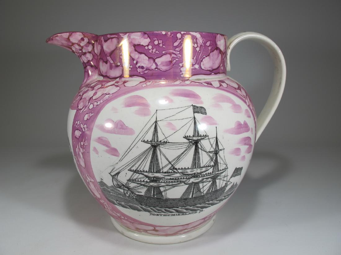 Sunderland large luster Masonic jug (1 of 10)