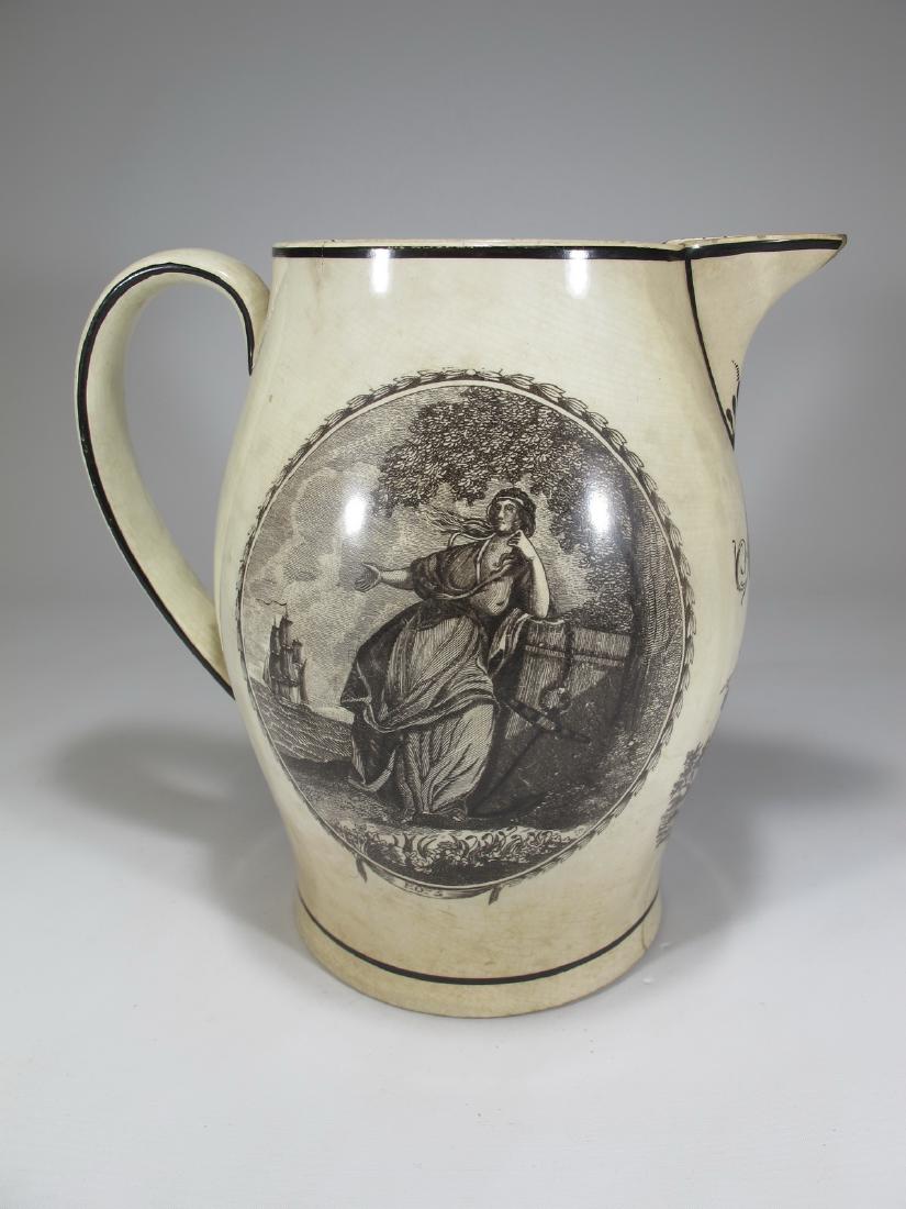Late 18th C Staffordshire creamware Masonic jug (1 of 12)