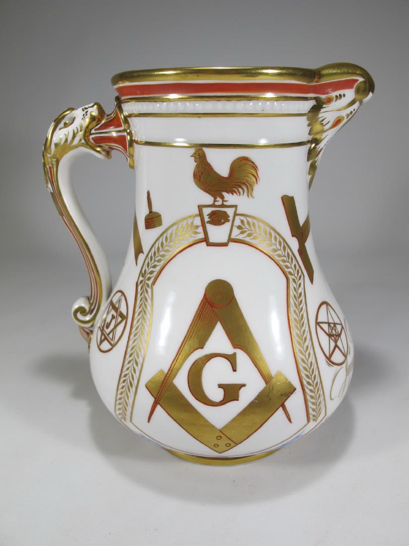 Antique porcelain pitcher decorated with Masonic (1 of 11)