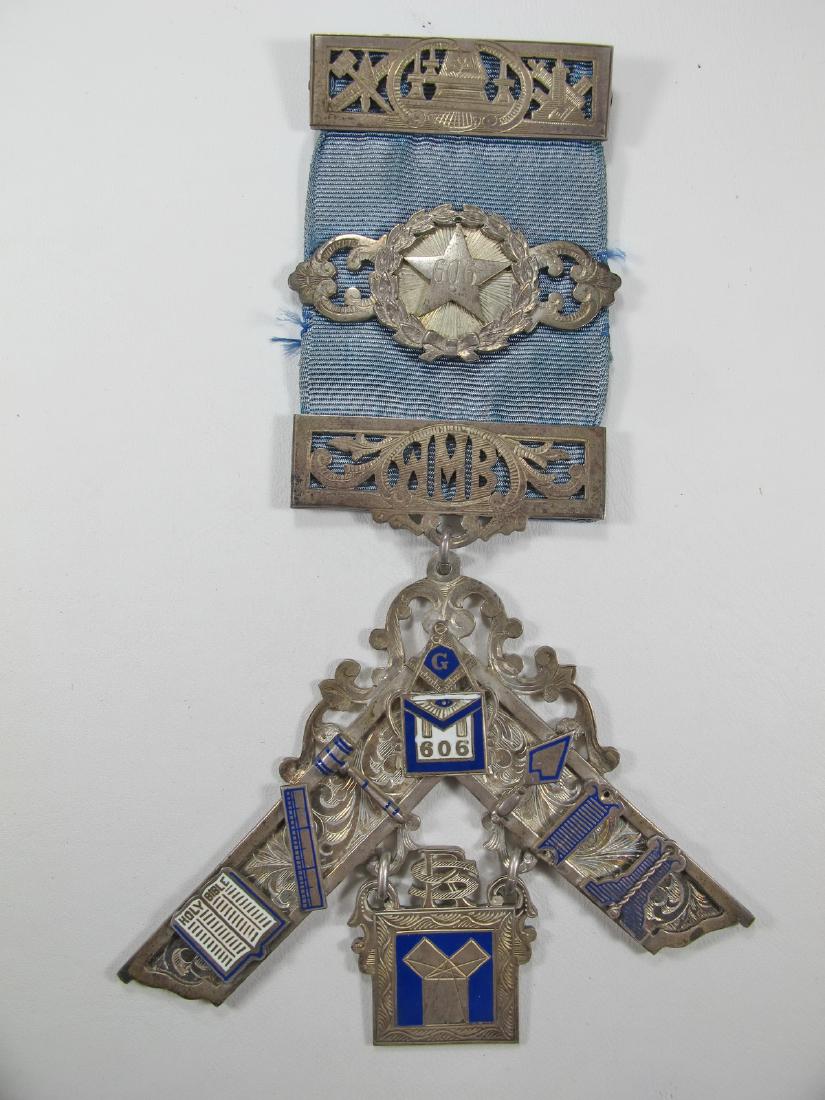 Antique Masonic sterling Past master breast jewel (1 of 7)