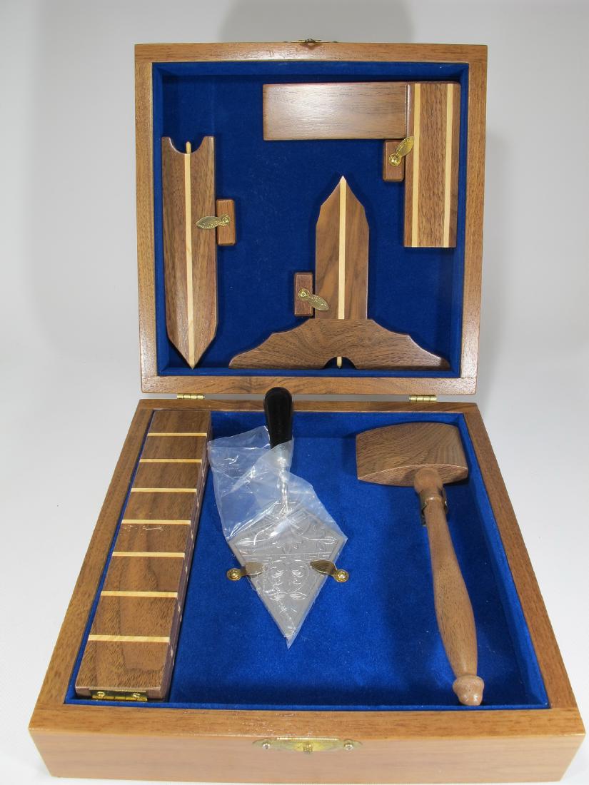 Masonic wood box with working tools (1 of 4)