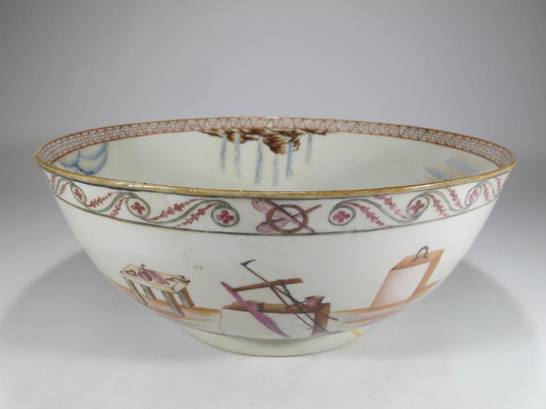18/19th C. Chinese export Masonic porcelain bowl (1 of 11)
