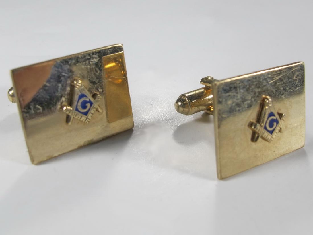 Pair of vintage Masonic 12k gold plated cufflinks (1 of 4)