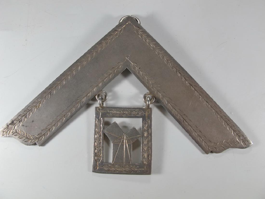 G. Kenning & Son Masonic silver plate Past Master jewel: G. Kenning & Son Masonic silver plate Past Master jewel. Engraved in the back and dated 1963. 3 3/8â€ H x 5 1/2â€ W. Shipping in USA or International please contact both UPS stores for quote: Ja