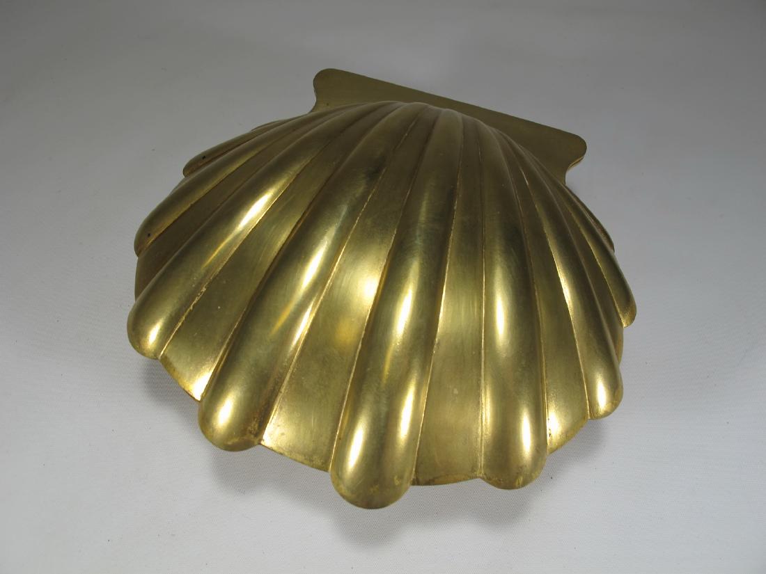 Antique gilt bronze shell inkwell (1 of 5)