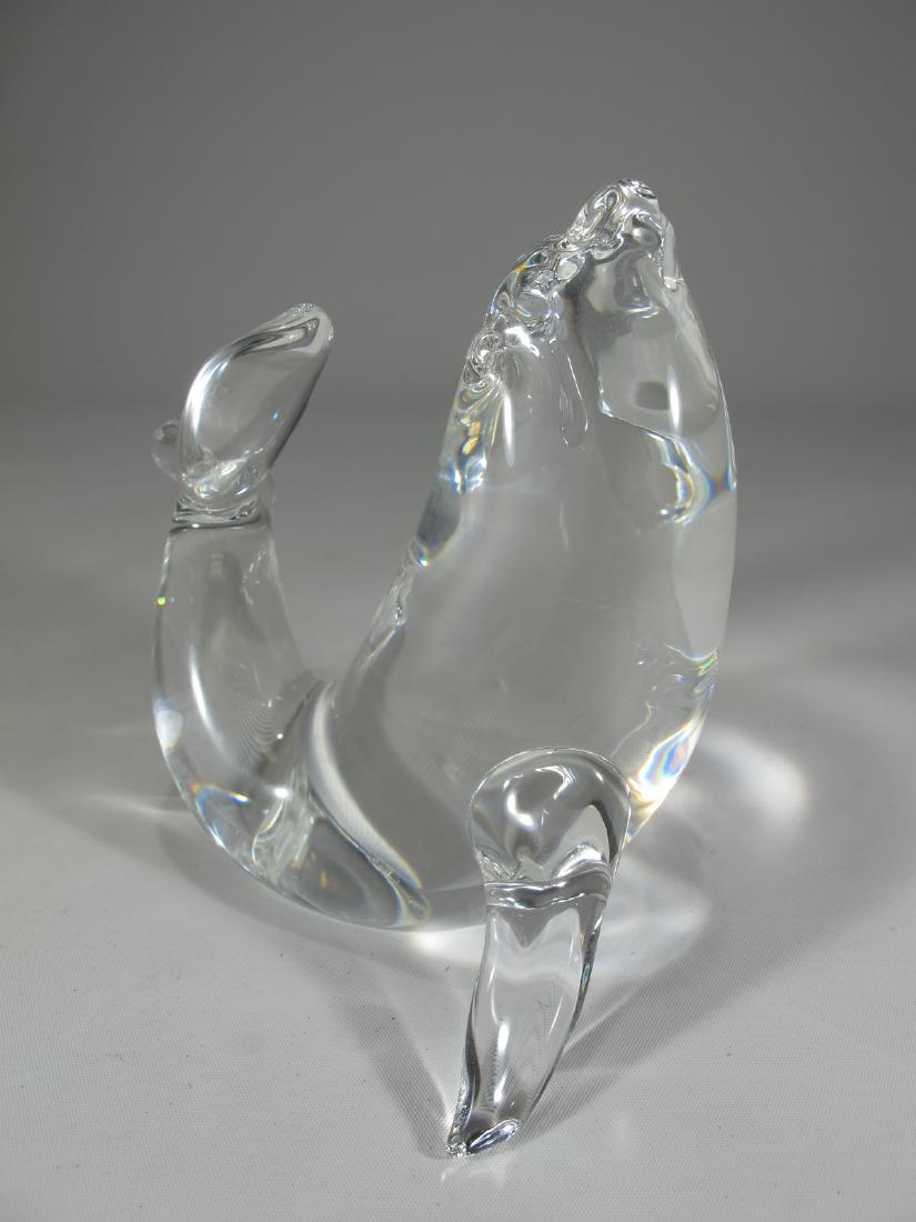 Steuben glass seal sculpture, signed (1 of 7)