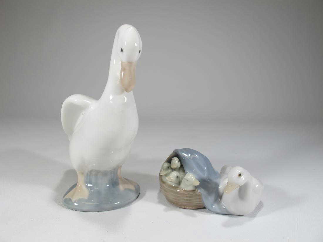 Nao by Lladro duck & Lladro duck with ducklings