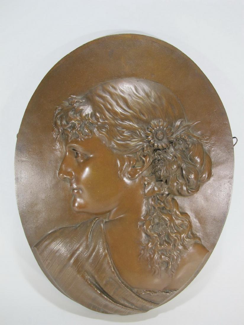 LÃ©opold HARZE (1831-1893) French bronze plaque (1 of 5)