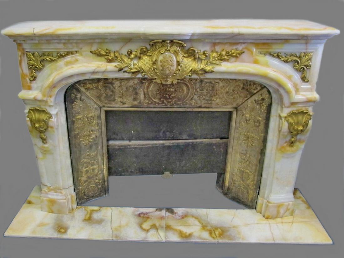 Gorgeous Palace onyx ormolu fireplace (1 of 12)