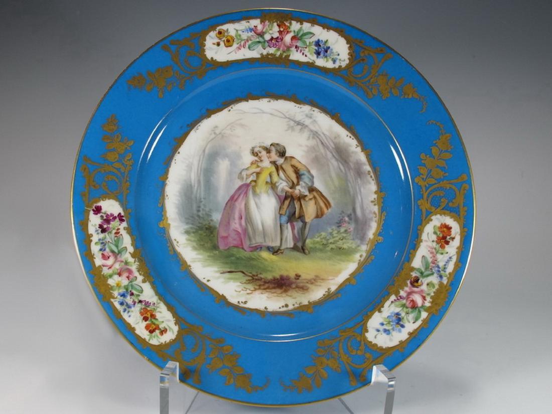 Antique French Sevres porcelain plate (1 of 6)