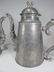 Antique Chinese pair of large pewter teapots - 3