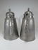 Antique Chinese pair of large pewter teapots - 6