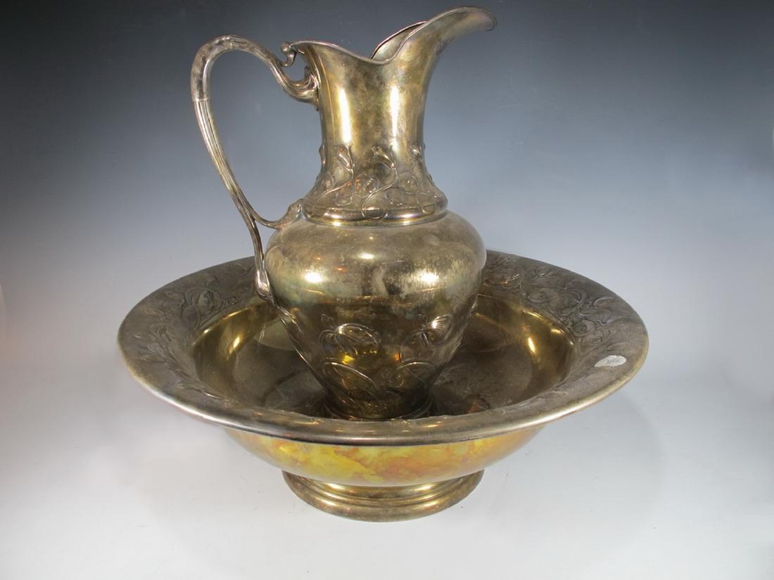 Antique German WMF Art Nouveau bowl & pitcher (1 of 8)