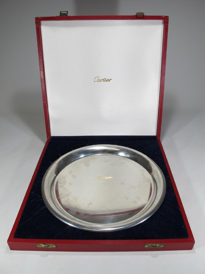 Vintage Cartier pewter service plate in a box (1 of 5)