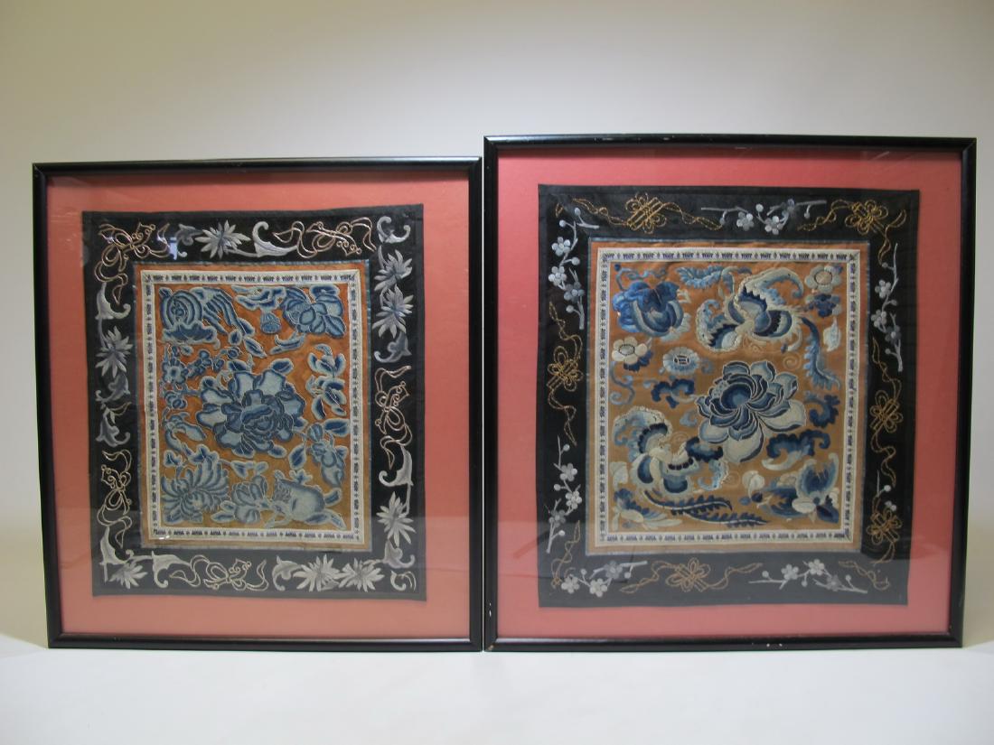 2 Chinese framed embroidery on silk (1 of 7)