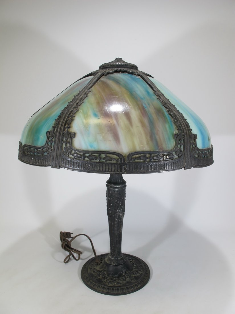 Probably E. Miller vintage slag glass table lamp (1 of 1)