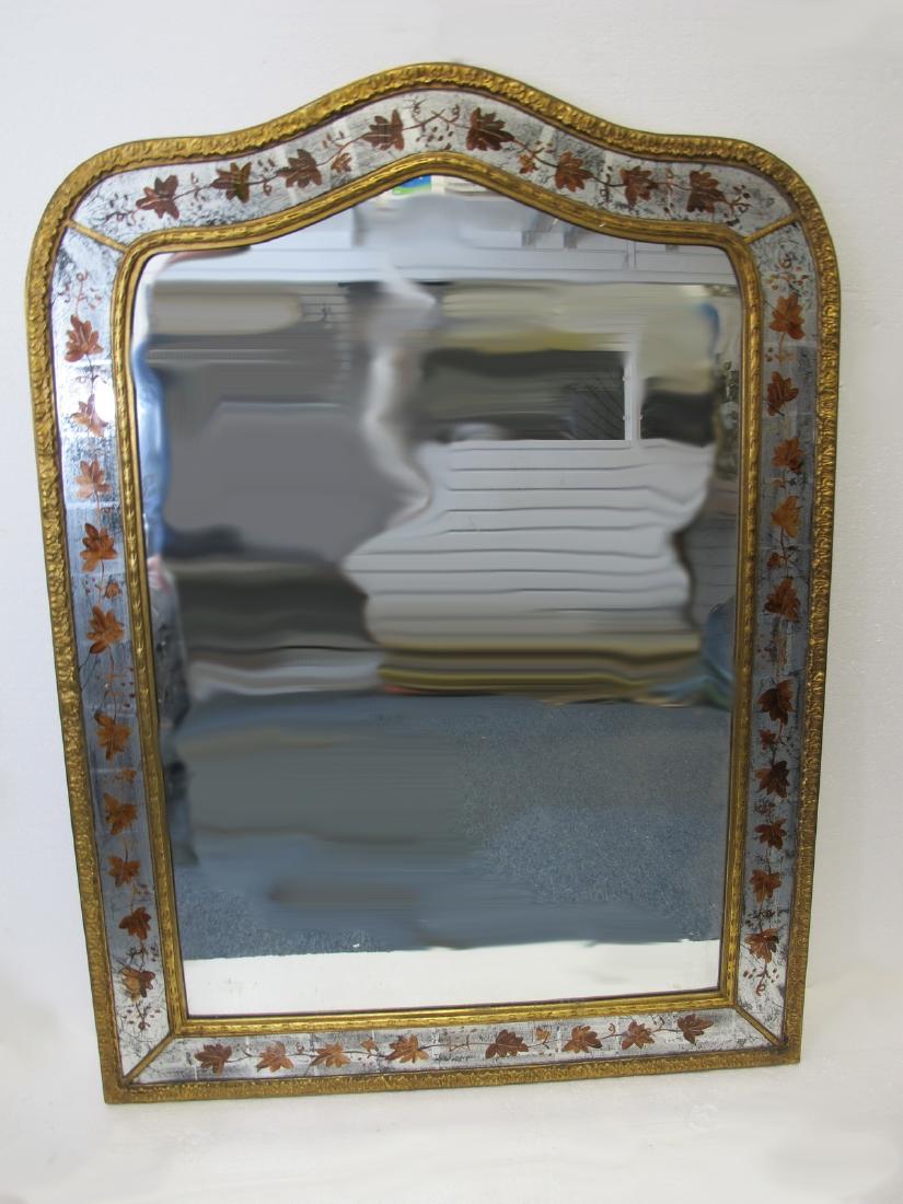 Vintage Venetian painted glass & gilt wood mirror (1 of 5)