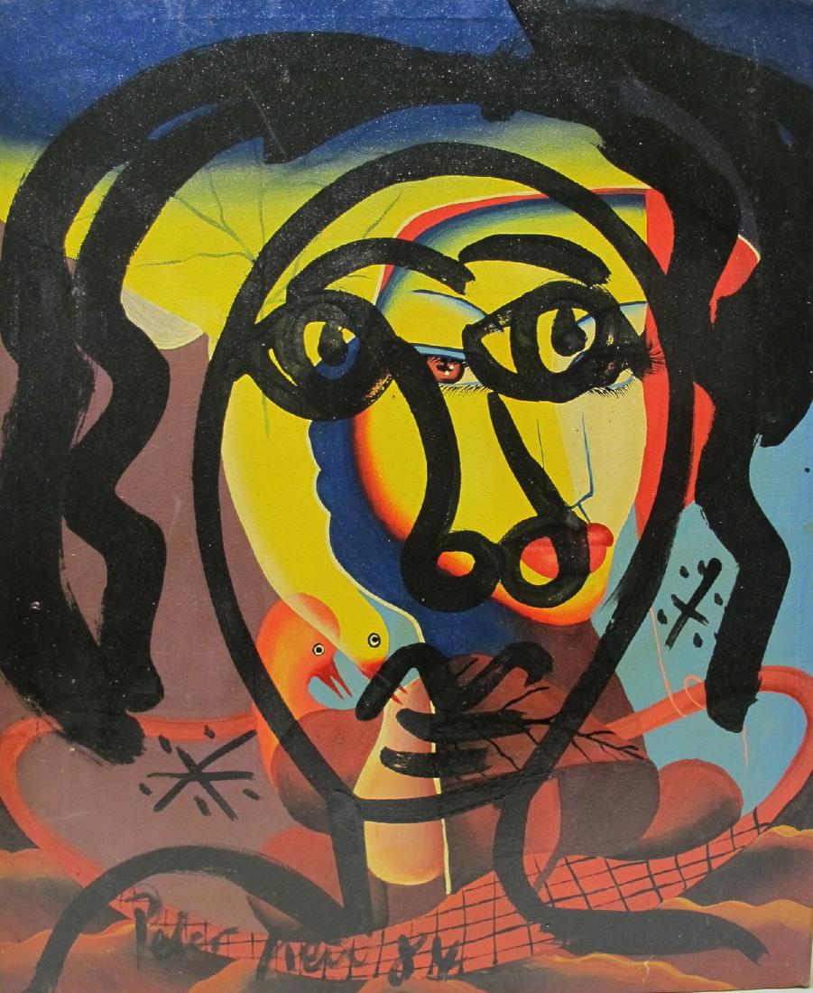 Peter Robert KEIL (1942) German artist painting: Peter Robert KEIL (1942) German artist painting, dated 1984. 23 3/4 in H x 19 7/8 in W. Shipping in USA or International please contact for quote: James Lawrence UPS Store 4356 - 954-463-0444 FloridaU