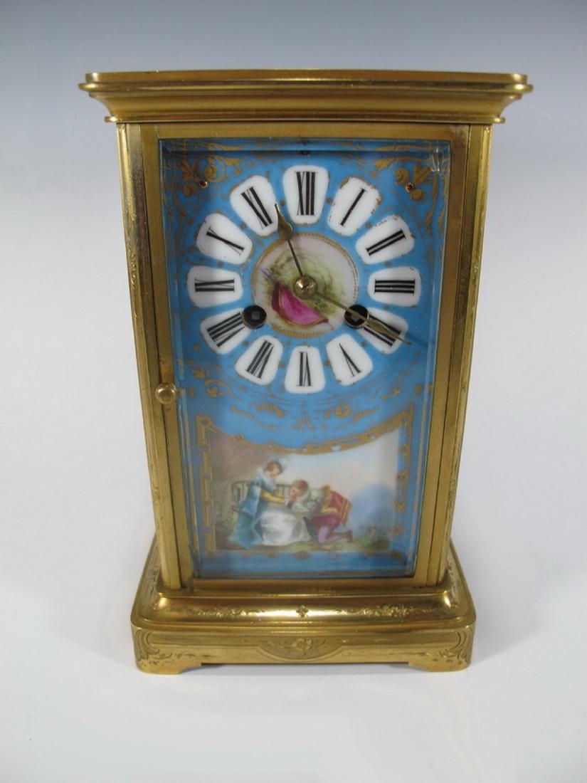 Antique French Sevres bronze & porcelain clock (1 of 10)