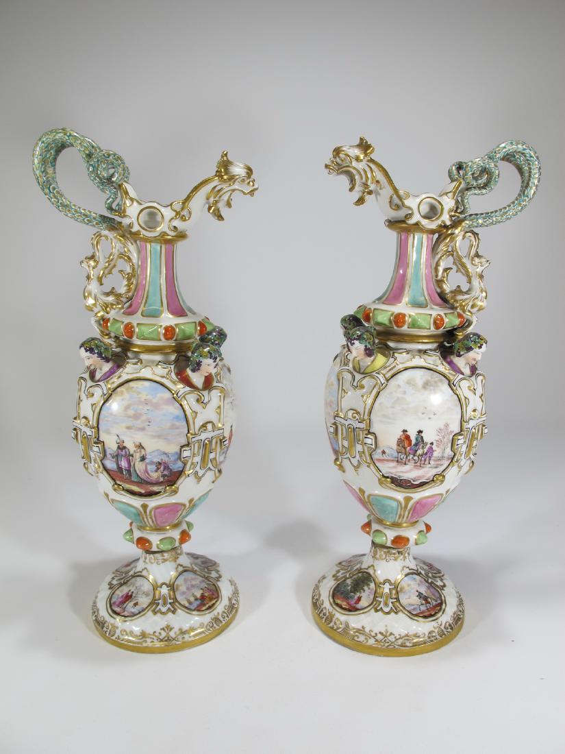 Probably 18th C German Meissen porcelain jugs (1 of 15)