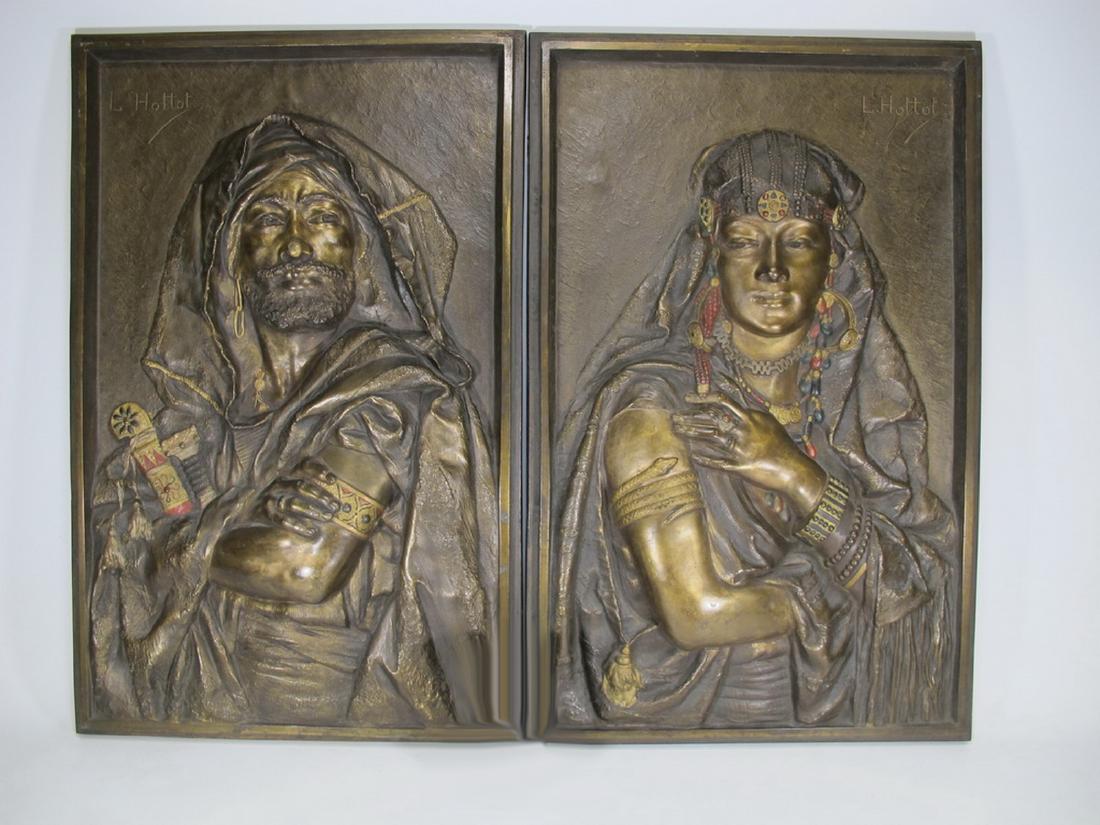 Louis HOTTOT (1834-1905) Orientalist pair of spelter (1 of 7)