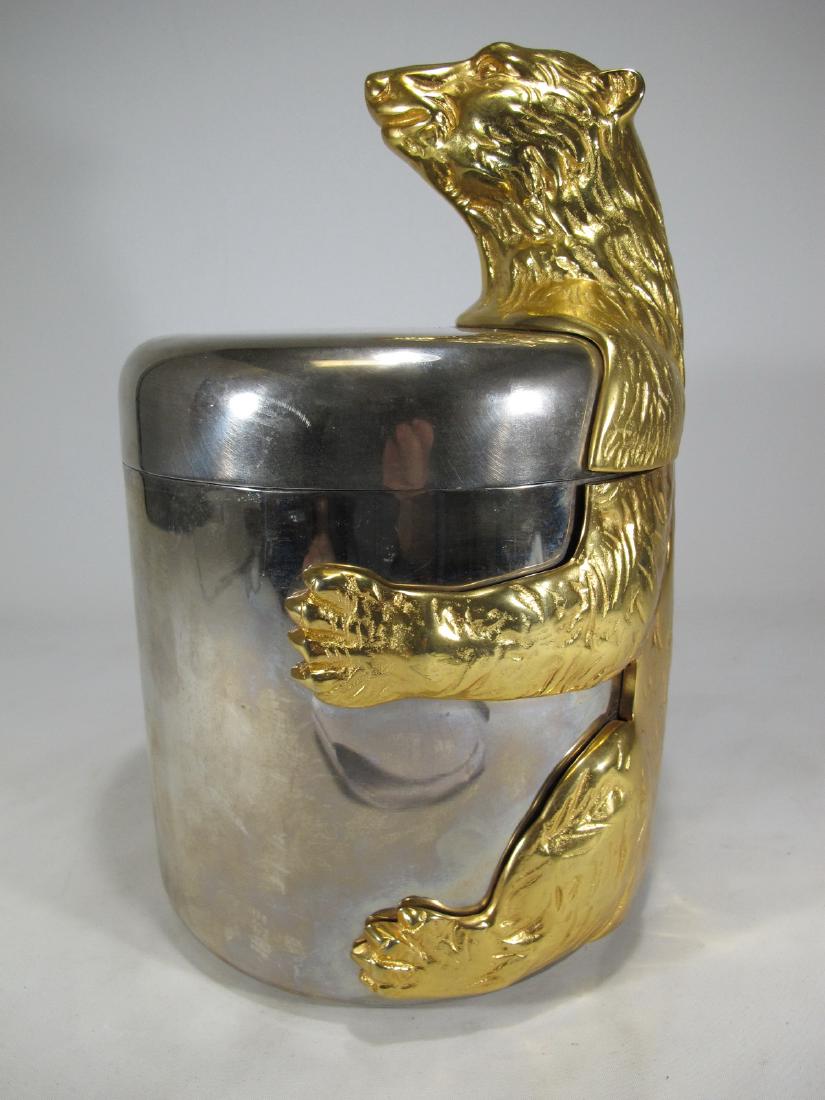 Vintage gilt silverplate bear ice bucket (1 of 9)