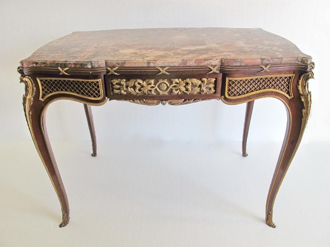 Great antique French Louis XV ormolu & marble desk (1 of 10)