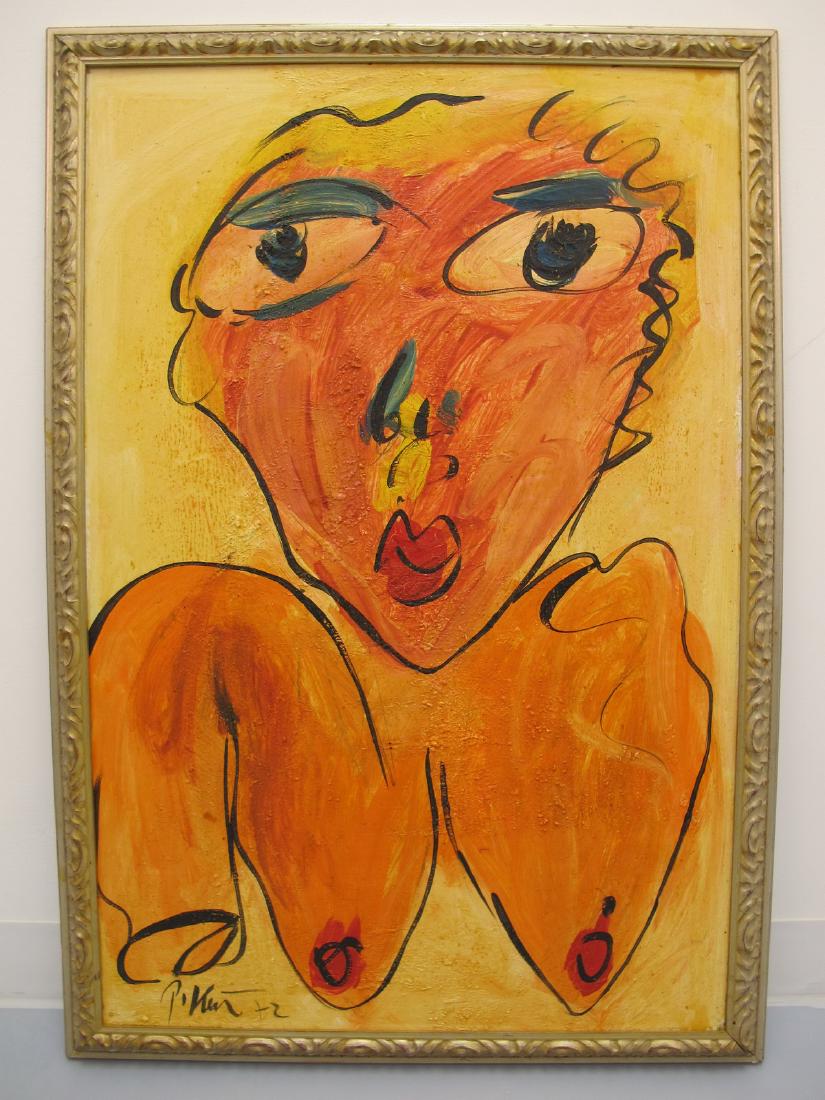 Peter Robert KEIL (1942) painting, dated 1972: Peter Robert KEIL (1942) painting, dated 1972. Titled: The young Andy Warhol. 39 1/8 in H x 27 1/8 in W frame included. 36 in H x 23 3/4 in W without frame. Shipping in USA or International please con