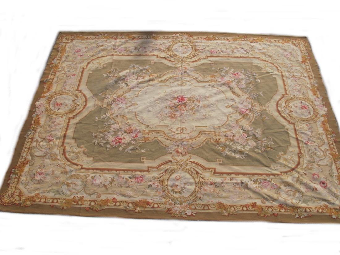 Vintage French Aubusson style carpet: Vintage French Aubusson style carpet. 147 in H x 107 in W. SShipping in USA or International please contact for quote both UPS stores: 1) : James Lawrence UPS Store 4356 - 954-463-0444 FloridaUPS@gmai