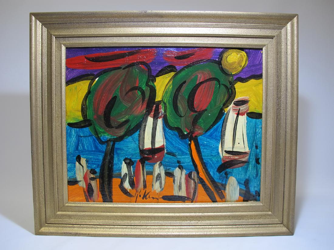 Peter Robert KEIL (1942) painting, dated 1980: Peter Robert KEIL (1942) painting, dated 1980. 21 3/4 in H x 25 3/4 in W including frame. 16 in H x 20 in W without frame. Shipping in USA or International please contact for quote both UPS stores: 1)