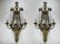 Huge Antique European pair of bronze sconces