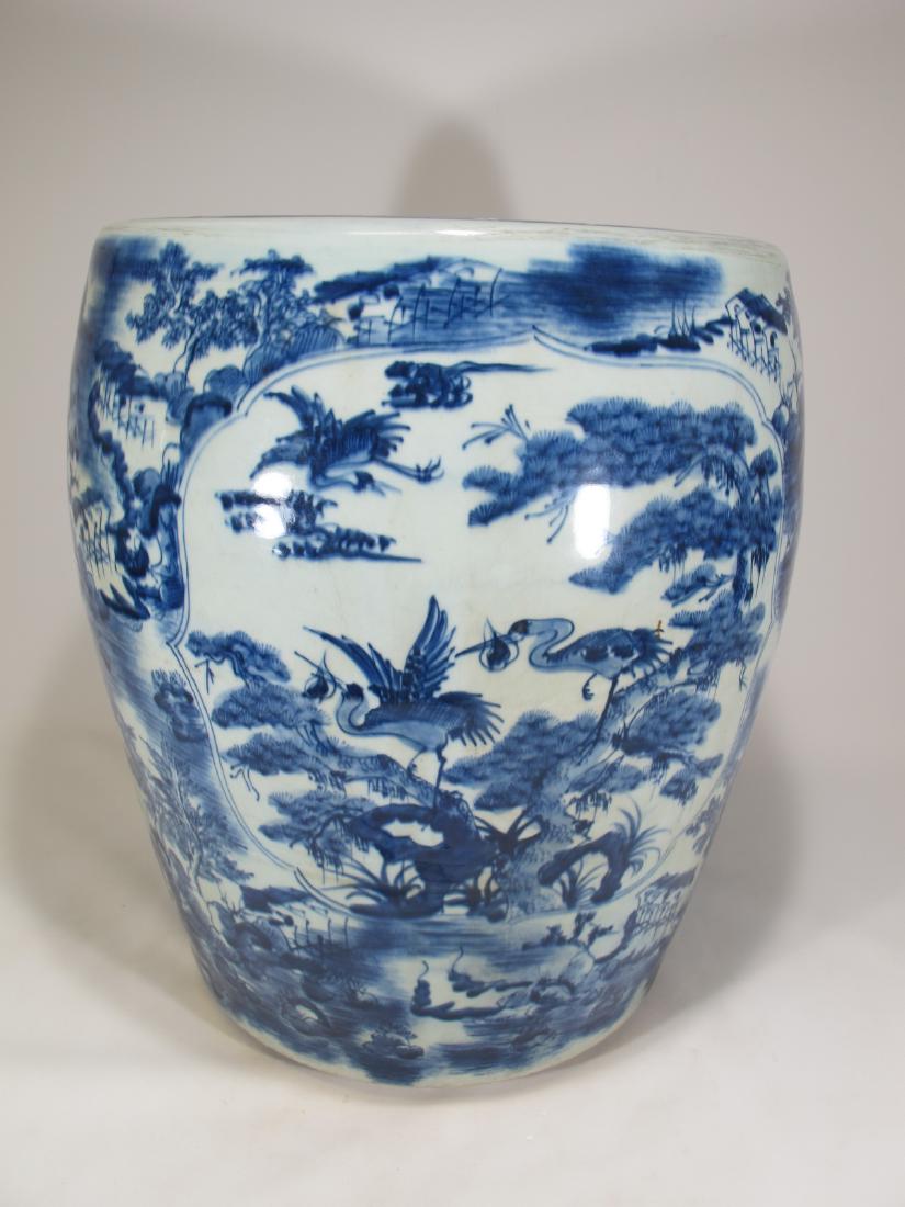 Vintage huge Chinese porcelain stool: Vintage huge Chinese porcelain stool. 16 1/2 in H x 13 1/2 in W. Shipping in USA or International please contact for quote both UPS stores: 1) : James Lawrence UPS Store 4356 - 954-463-0444 FloridaUPS