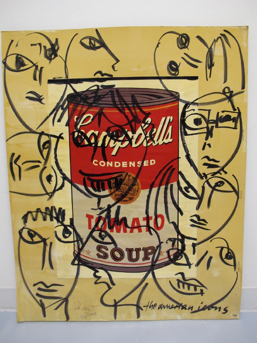 Peter Robert KEIL (1942) German painting dated 2009: Peter Robert KEIL (1942) German painting dated 2009 and titled: The American Idols. 40 1/4 in H x 32 in W. Shipping in USA or International please contact for quote both UPS stores: 1) : James Lawrenc