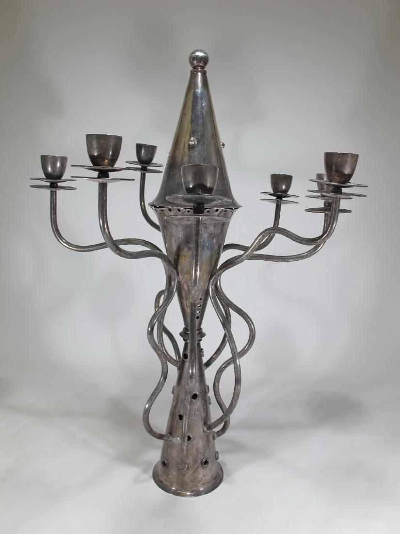 Driade Simon by Borek Sipek sterling silver candelabra: Driade Simon by Borek Sipek sterling silver candelabra. 17 1/4 in H x 15 1/2 in W. Shipping in USA or International please contact for quote both UPS stores: 1) : James Lawrence UPS Store 4356 - 954-4