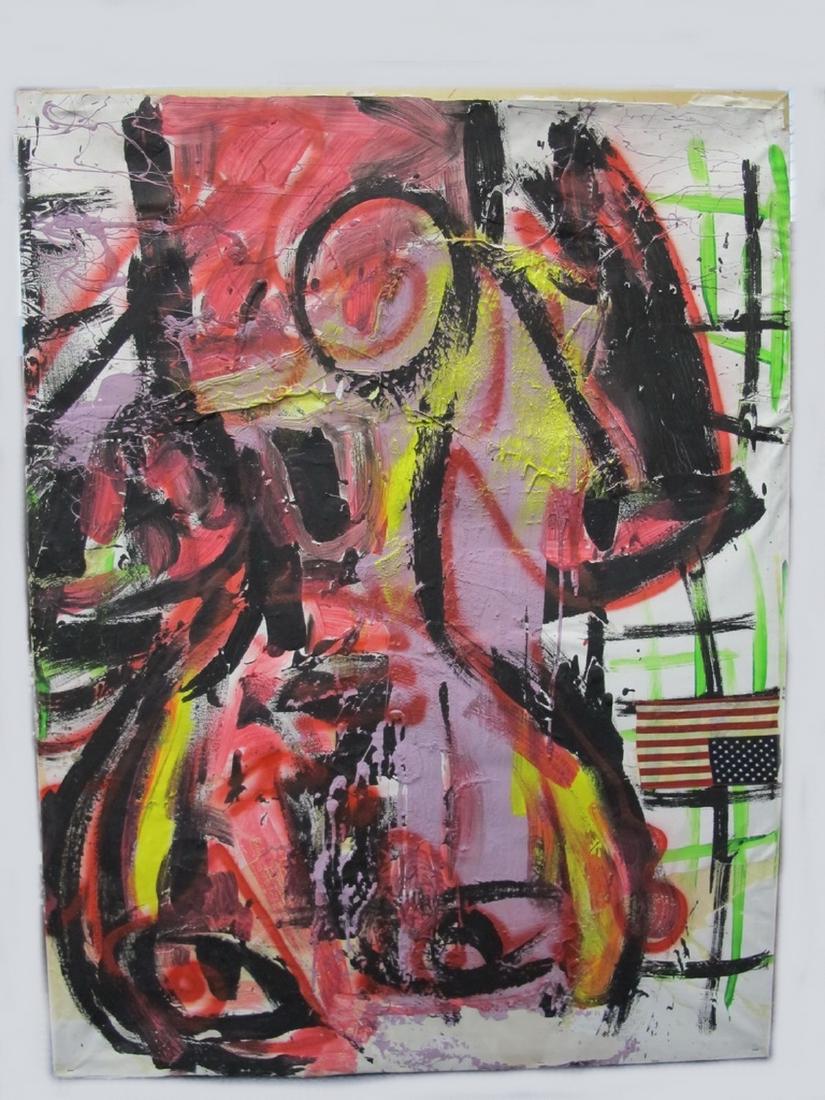 Peter Robert KEIL (1942) German artist painting: Peter Robert KEIL (1942) German artist painting, signed. 59 1/4 in H x 44 1/2 in W. Shipping in USA or International please contact for quote both UPS stores: 1) : James Lawrence UPS Store 4356 - 954-