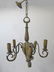 Antique French bronze & alabaster chandelier