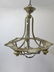 Antique French bronze & glass chandelier