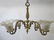 Antique French bronze & glass chandelier