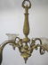 Antique French bronze & glass chandelier - 2