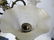 Antique French bronze & glass chandelier - 5