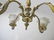 Antique French bronze & glass chandelier - 6