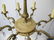 Antique French bronze, alabaster & glass chandelier - 2