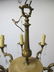 Antique French bronze, alabaster & glass chandelier - 4