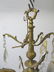 Antique French bronze & glass chandelier - 2