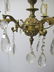 Antique French bronze & glass chandelier - 3