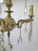 Antique French bronze & glass chandelier - 5