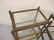 Vintage pair of bronze & glass side tables - 2