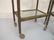 Vintage pair of bronze & glass side tables - 4