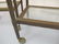 Vintage pair of bronze & glass side tables - 6