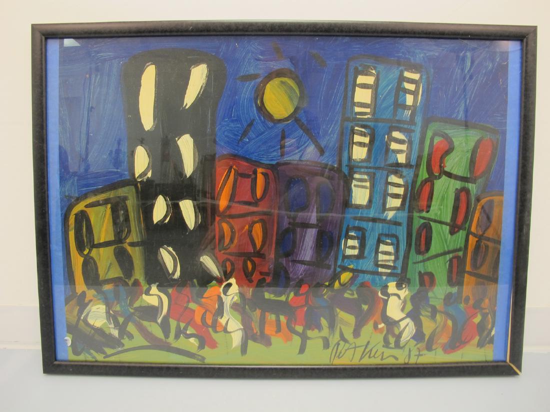 Peter Robert KEIL (1942) painting, dated 1987: Peter Robert KEIL (1942) painting, dated 1987. 35 7/8 in H x 25 1/2 in W frame included. Shipping in USA or International please contact for quote both UPS stores: 1) : David Reiser UPS store 1937 - 9